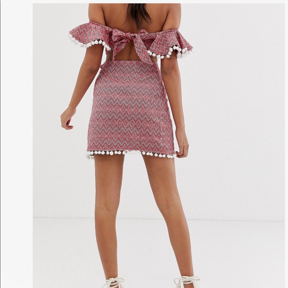 Boho Beach Two-Piece Set (Top + Wrap Skirt) 🌴✨ NWOT Size 6 - Picture 7 of 8